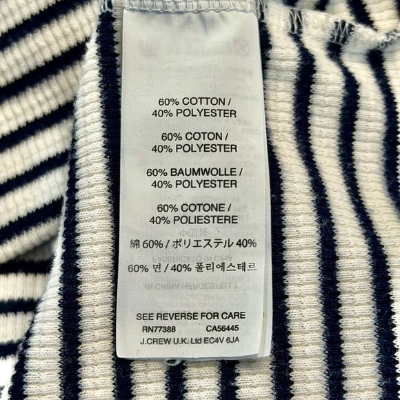 J.Crew Brown & White Striped Ribbed Sweater – Size M - Picture 4 of 5